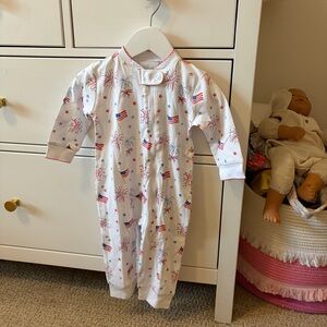 4th of July Little English Zip One Piece Size 9 Months NWT